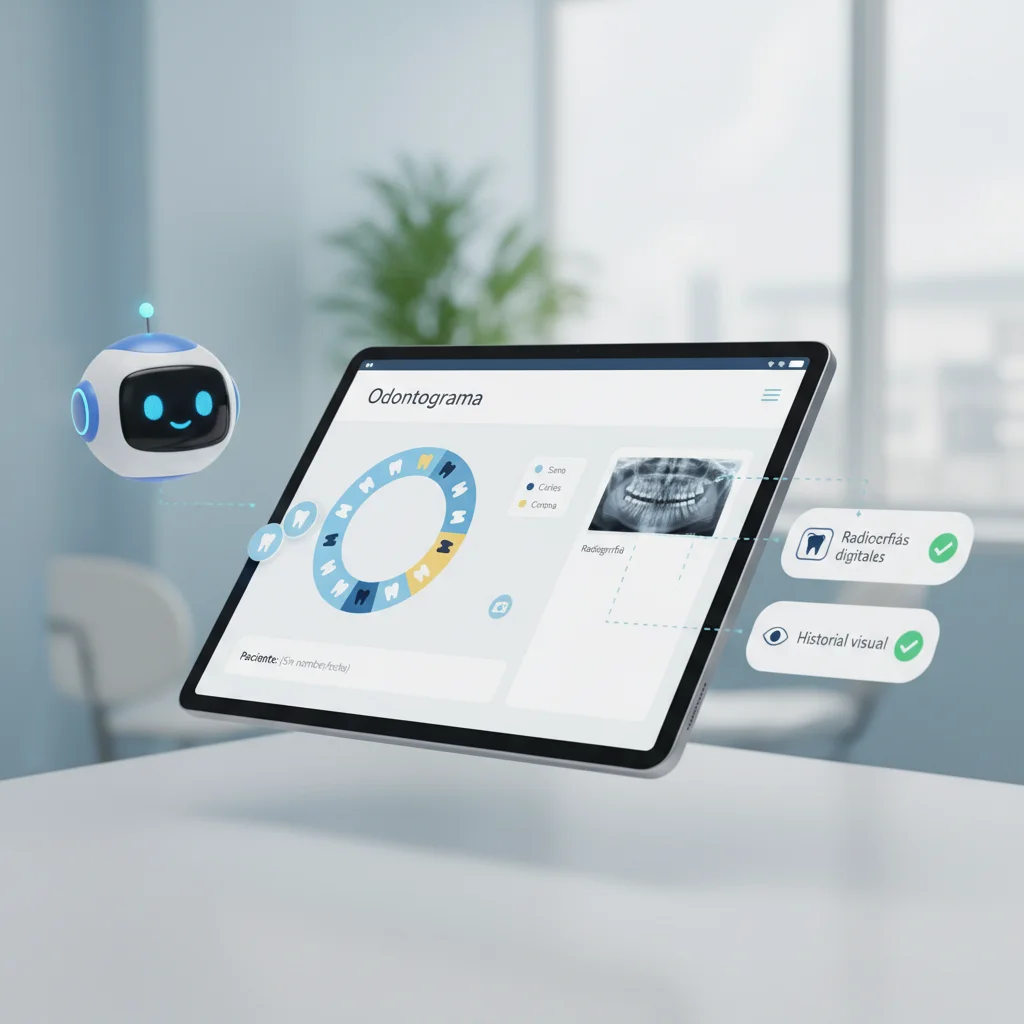 Odontograma digital y radiografías por paciente en DentalPlanner